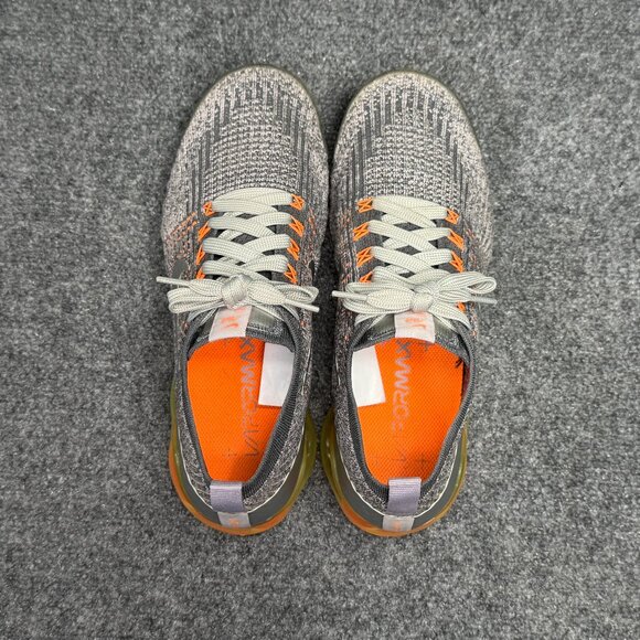 Nike Air VaporMax Flyknit‎ 3 Running Shoes Men\'s 8.5 Atmosphere Grey Orange Run